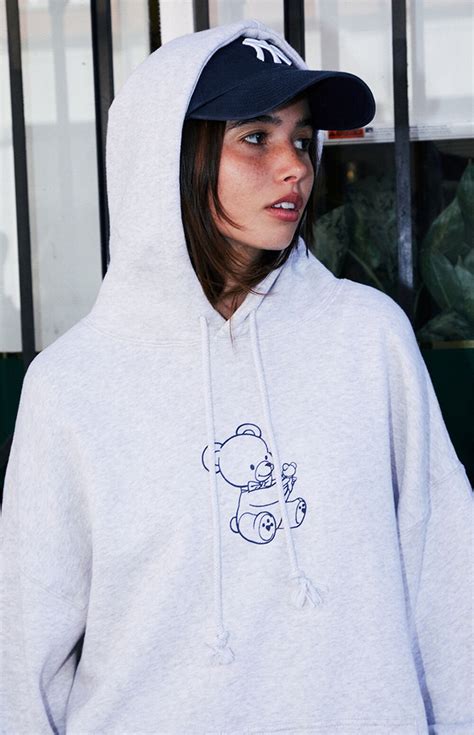 John Galt Christy Bear Oversized Hoodie .